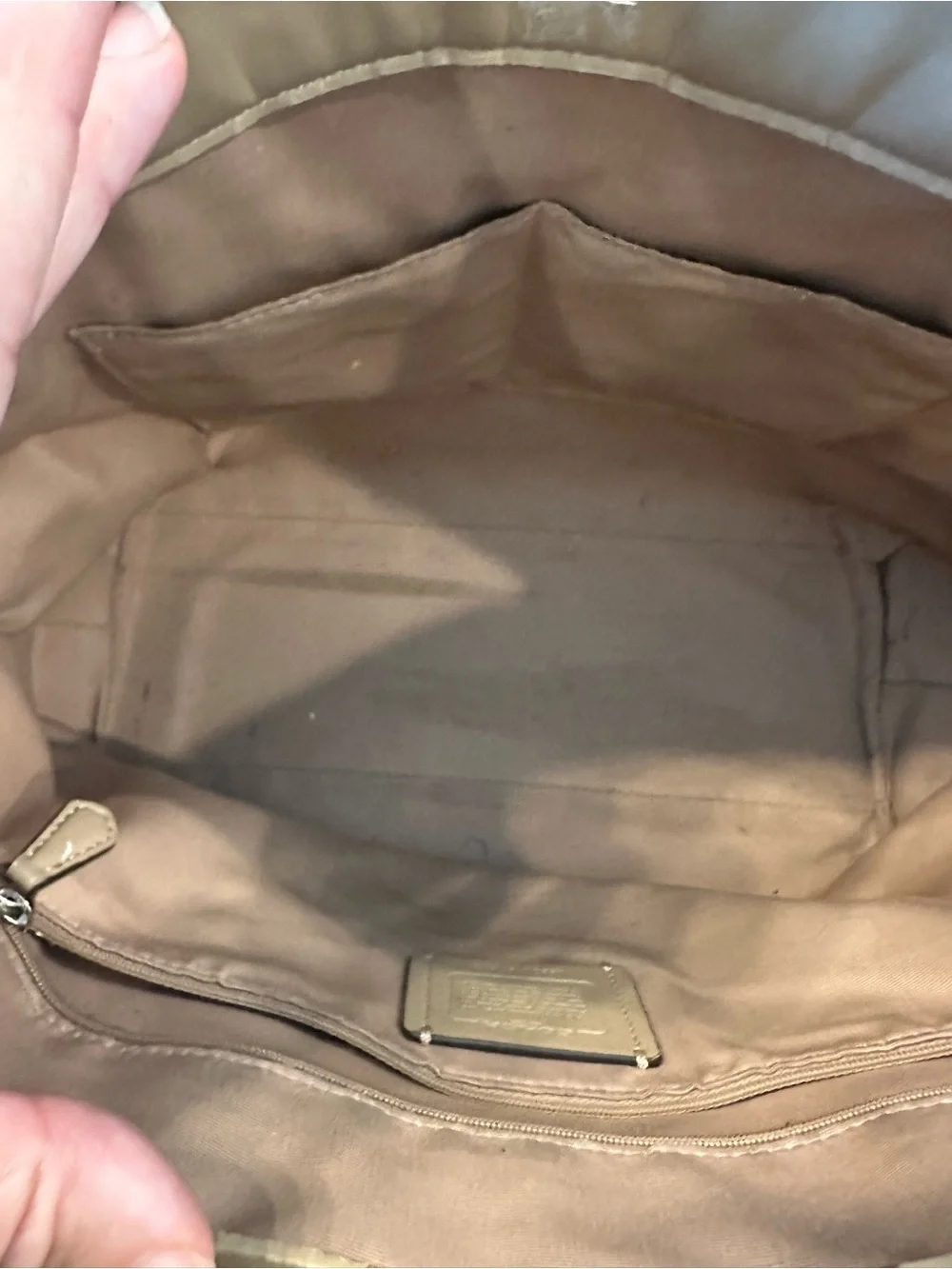 Coach  #223 “May “Tote BagCream Pebbled Leather Tote